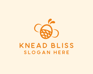 Orange Bee Insect logo design