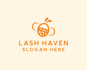 Orange Bee Insect logo design