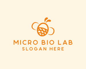 Orange Bee Insect logo design