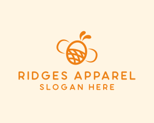 Orange Bee Insect logo design