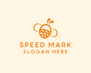 Orange Bee Insect logo design