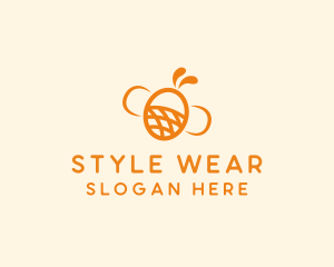 Orange Bee Insect logo design