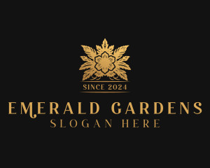 Golden Flower Garden logo design