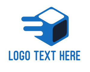 Blue Box - Fast Ice Cube logo design