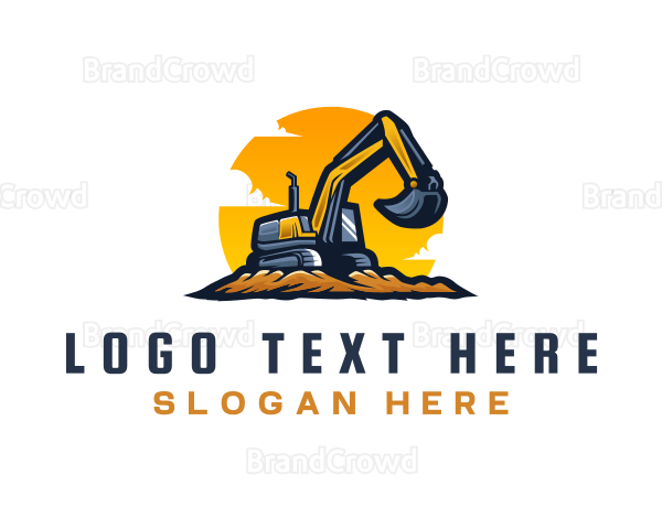 Industrial Digging Excavator Logo