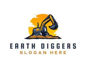 Digging - Industrial Digging Excavator logo design
