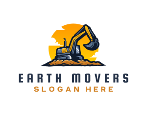 Excavation - Industrial Digging Excavator logo design