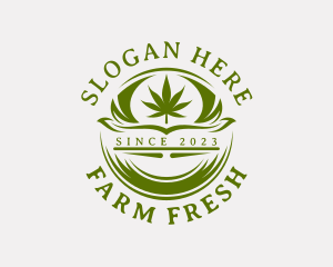 Organic Marijuana Weed logo design