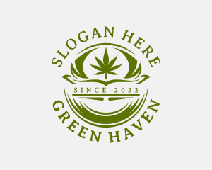 Organic Marijuana Weed logo design