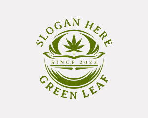 Organic Marijuana Weed logo design