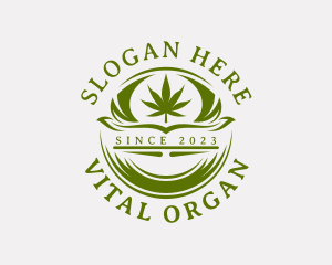 Organic Marijuana Weed logo design