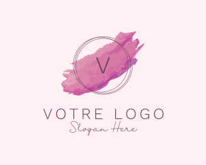 Paint And Sip - Beauty Watercolor Cosmetics logo design