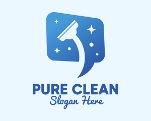 Cleaning Service Message  logo design