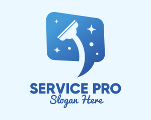 Cleaning Service Message  logo design