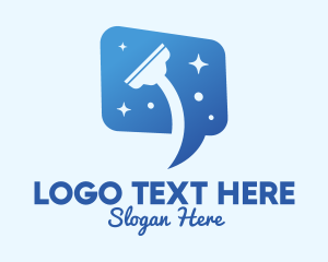 Talking - Cleaning Service Message logo design