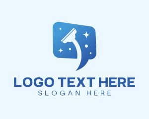 Service - Cleaning Service Message logo design