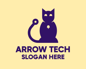 Modern Tech Cat logo design