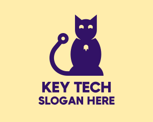 Modern Tech Cat logo design