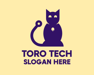 Modern Tech Cat logo design