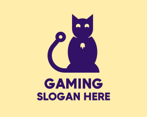 Pet Shop - Modern Tech Cat logo design