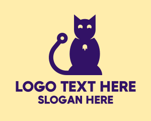 Modern Tech Cat Logo
