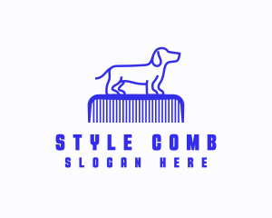 Comb - Dog Comb Grooming logo design