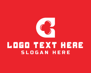 Slot - Casino Letter C Clover logo design