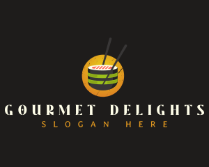 Sushi Gourmet Cuisine logo design