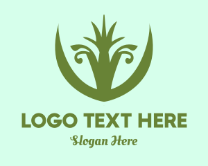 Green Grass Plant  Logo