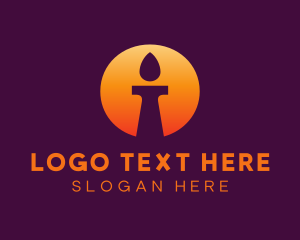 Negative Space - Sunset Letter I logo design