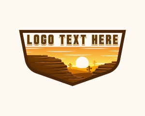 Arizona - Desert Canyon Sunset logo design