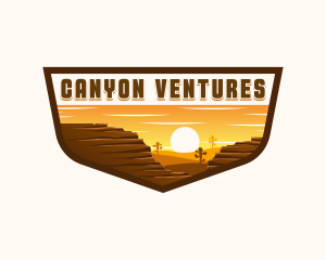 Canyon - Desert Canyon Sunset logo design