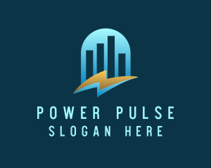 Voltage - Voltage Energy Graph logo design