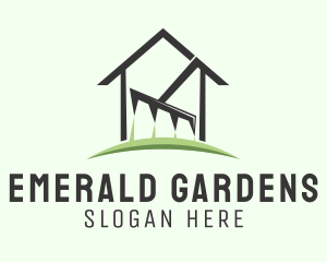 Garden House Rake logo design