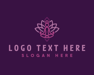 Yoga - Wellness Yoga Lotus logo design