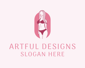 Bikini Woman Fashion logo design