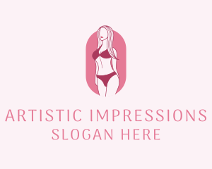 Bikini Woman Fashion logo design