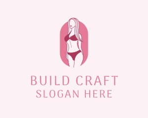 Bikini Woman Fashion logo design