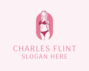 Bikini Woman Fashion logo design