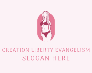 Bikini Woman Fashion logo design