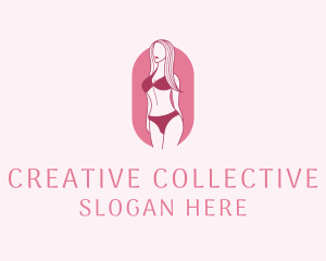 Bikini Woman Fashion logo design