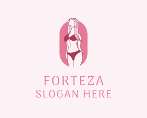 Bikini Woman Fashion logo design