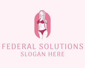 Bikini Woman Fashion logo design