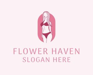 Bikini Woman Fashion logo design