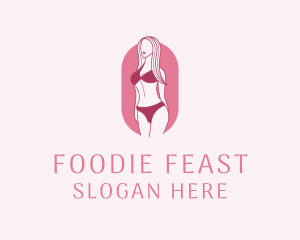 Bikini Woman Fashion logo design