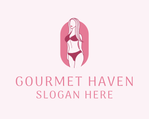 Bikini Woman Fashion logo design