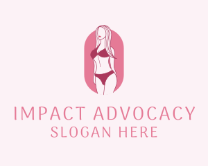 Bikini Woman Fashion logo design