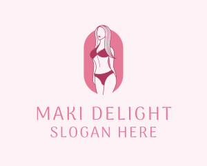 Bikini Woman Fashion logo design