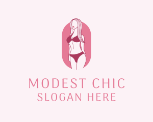 Bikini Woman Fashion logo design