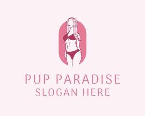 Bikini Woman Fashion logo design